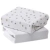 Baby Elegance Sheets Cotbed 2pk - Grey Star 2 Baby Elegance Sheets Cotbed 2pk - Grey Star -Pushchairs Store 0241 1600x1600 1