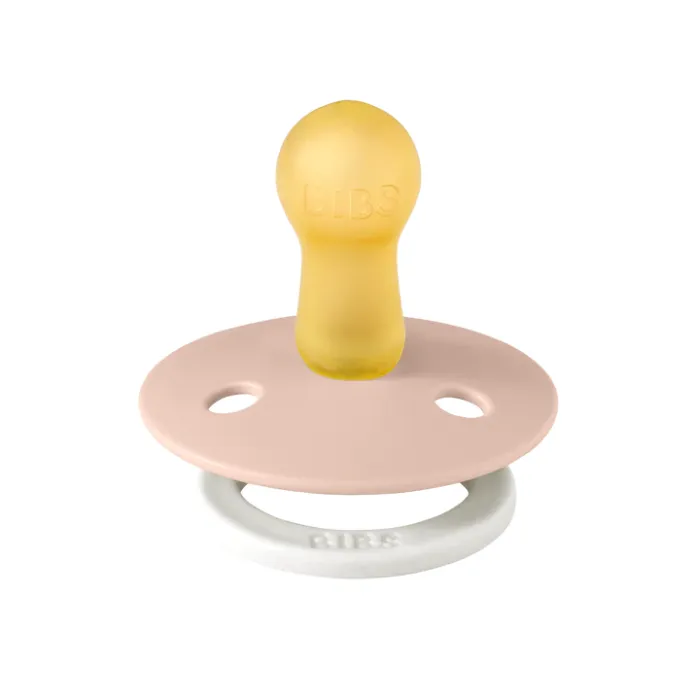 BIBS Colour GLOW Latex Pacifiers - Blush/Vanilla - 2 Pack 4 BIBS Colour GLOW Latex Pacifiers - Blush/Vanilla - 2 Pack - Image 2