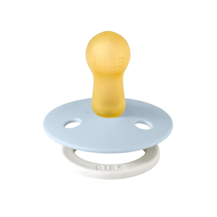 BIBS Colour GLOW Latex Pacifiers - Iron/Baby Blue - 2 Pack 5 BIBS Colour GLOW Latex Pacifiers - Iron/Baby Blue - 2 Pack - Image 3