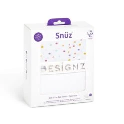 Snuz 2pk Cot Bed Fitted Sheets - Colour Spots -Pushchairs Store 2188 zoom