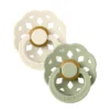 BIBS Boheme Latex Pacifiers - Ivory/Sage - 2 Pack 1 BIBS Boheme Latex Pacifiers - Ivory/Sage - 2 Pack -Pushchairs Store 230101 5713795229123 bibs boheme pack ivory sage 2