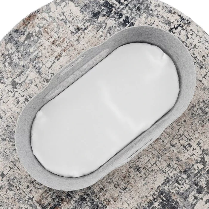SnuzBaskit Light Grey Moses Basket & Natural Stand 4 SnuzBaskit Light Grey Moses Basket & Natural Stand - Image 2