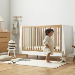 SnuzKot Skandi Cot Bed - Oak -Pushchairs Store 3962 main