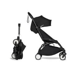 BABYZEN YOYO2 6mth+ Stroller With Free Backpack - Black With Black -Pushchairs Store 3b