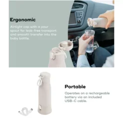 MOOV & FEED Rechargeable Bottle Warmer - Mineral Beige -Pushchairs Store a002103moov feed 6