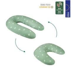 2in1 Maternity & Feeding Pillow - Green Dandelion -Pushchairs Store a062030 coussin2en1wind packwebuniversal01 3661276179714 1800x1800