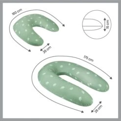 2in1 Maternity & Feeding Pillow - Green Dandelion -Pushchairs Store a062030 coussin2en1wind packwebuniversal07 3661276179714 1800x1800