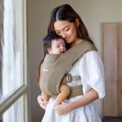 Embrace Newborn Carrier Soft Knit - Olive 9 Embrace Newborn Carrier Soft Knit - Olive -Pushchairs Store baby carrier embrace soft knit olive 4 1