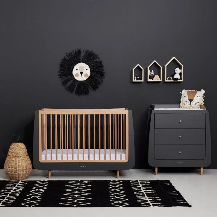 SnuzKot Skandi Cot Bed Slate - Natural 4 SnuzKot Skandi Cot Bed Slate - Natural - Image 2