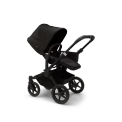 Donkey 5 Mono Stroller, Convertible To Duo Or Twin - Black/Midnight Black -Pushchairs Store donkey black black 3