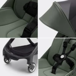 Butterfly Stroller - Black/Forest Green -Pushchairs Store estorelabs.2023.09.11.bugaboo.butterfly.green .si .closeups 1