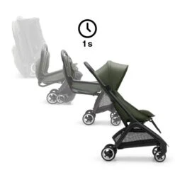 Butterfly Stroller - Black/Forest Green -Pushchairs Store estorelabs.2023.09.11.bugaboo.butterfly.green .si .fold unfold 1