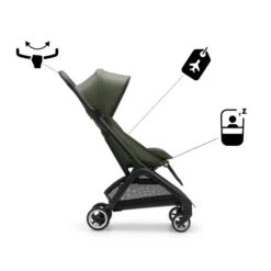 Butterfly Stroller - Black/Forest Green -Pushchairs Store estorelabs.2023.09.11.bugaboo.butterfly.green .si .icons 1