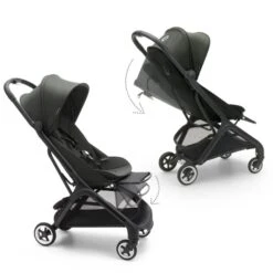 Butterfly Stroller - Black/Forest Green -Pushchairs Store estorelabs.2023.09.11.bugaboo.butterfly.green .si .seat and handlebar 1