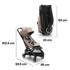 Butterfly Stroller - Black/Desert Taupe -Pushchairs Store estorelabs.2023.09.11.bugaboo.butterfly.taupe .si .dimensions 1