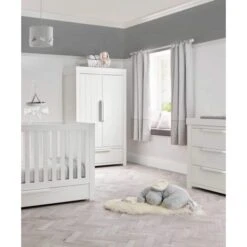 Mamas & Papas Franklin 3 Piece Cotbed Range - White Wash