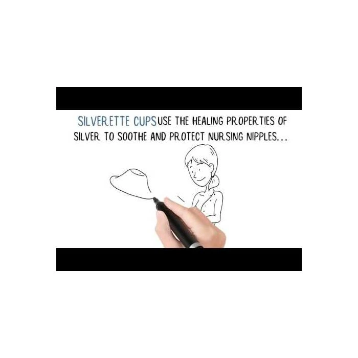 Silverette Nursing Cups - Pure 925 Silver XL Size 4 Silverette Nursing Cups - Pure 925 Silver XL Size - Image 2