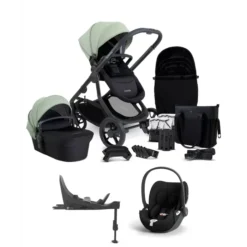 Orange 4 Pushchair Bundle Travel System With Cloud T Car Seat & Base