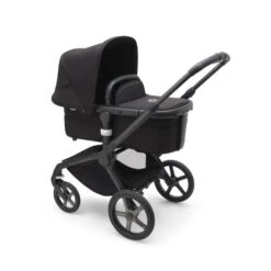 Fox 5, 2-in-1 All Terrain Stroller - Black/Midnight Black 19 Fox 5, 2-in-1 All Terrain Stroller - Black/Midnight Black -Pushchairs Store large jpg 100051040 fox5 black bassinet black midnight black sideshot