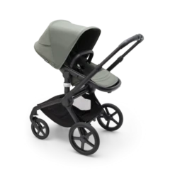 Fox 5, 2-in-1 All Terrain Stroller - Black/Forest Green -Pushchairs Store large png 100051041 fox5 complete black seat forest green sideshot