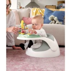 Snug Floor Seat With Activity Tray - Pebble Grey -Pushchairs Store mamas papas baby floor seating snug 1
