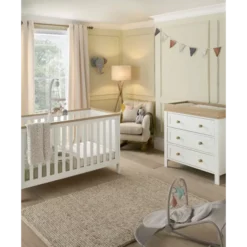 Wedmore 2 Piece Cotbed & Dresser Changer Set- White/Natural 19 Wedmore 2 Piece Cotbed & Dresser Changer Set- White/Natural -Pushchairs Store mamas papas furniture sets wedmore 2 piece 1