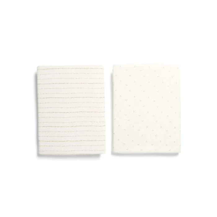 Mamas & Papas Lua Bedside Crib Sheets (2 Pack) - Oatmeal 4 Mamas & Papas Lua Bedside Crib Sheets (2 Pack) - Oatmeal - Image 2