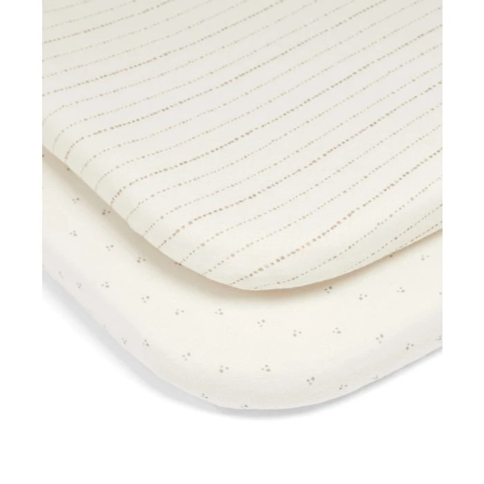Mamas & Papas Lua Bedside Crib Sheets (2 Pack) - Oatmeal 3 Mamas & Papas Lua Bedside Crib Sheets (2 Pack) - Oatmeal