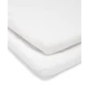 Lua Crib Sheets - 2 Pack - White 2 Lua Crib Sheets - 2 Pack - White -Pushchairs Store mamas papas white universal crib sheets 2 pack 48204534808917 1200x