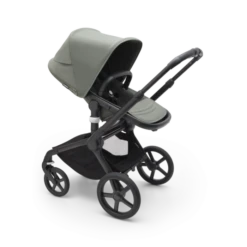 Fox 5, 2-in-1 All Terrain Stroller - Black/Forest Green -Pushchairs Store medium png 100051041 fox5 complete black seat forest green sideshot