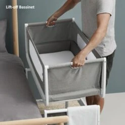 SnuzPod4 Bedside Crib Dusk Grey -Pushchairs Store sp4 productset dusk 06