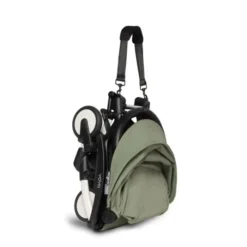 BABYZEN YOYO2 6mth+ Stroller With Free Backpack - Black With Olive -Pushchairs Store yoyo2 6 folded3 4 whiteframe olive web 720x 1
